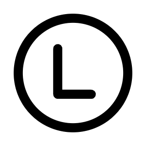 Letter L Circle Icon from Mynaui Line Set