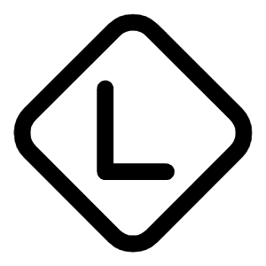 Letter L Diamond Icon from Mynaui Line Set