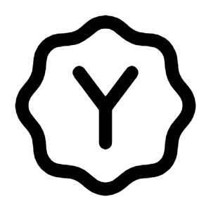 Letter Y Waves Icon from Mynaui Line Set