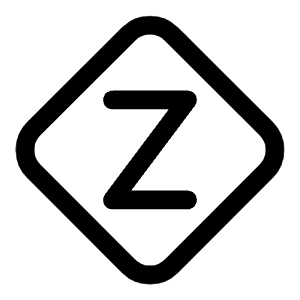 Letter Z Diamond Icon from Mynaui Line Set