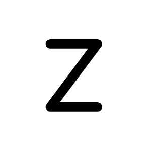 Letter Z Icon from Mynaui Line Set