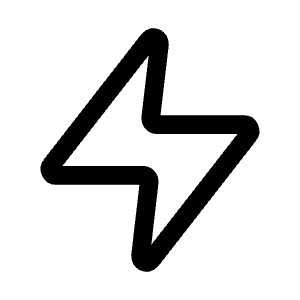 Lightning Icon from Mynaui Line Set