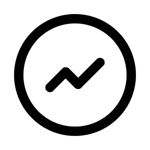 Line Chart Circle Icon from Mynaui Line Set