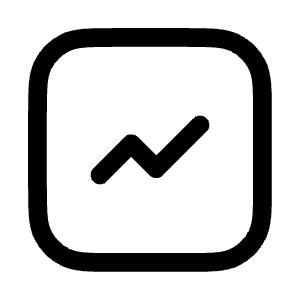 Line Chart Square Icon from Mynaui Line Set