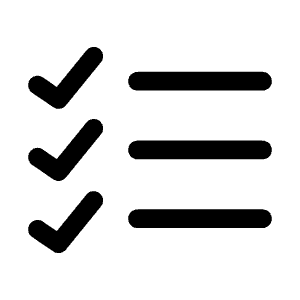List Check Icon from Mynaui Line Set