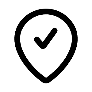 Location Check Icon from Mynaui Line Set
