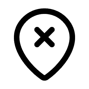 Location X Icon from Mynaui Line Set