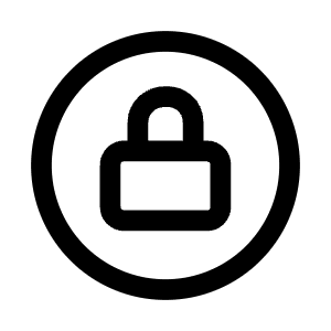 Lock Circle Icon from Mynaui Line Set
