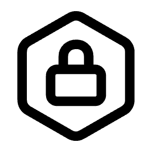Lock Hexagon Icon from Mynaui Line Set