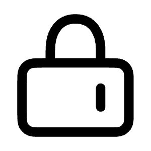 Lock Keyhole Icon from Mynaui Line Set