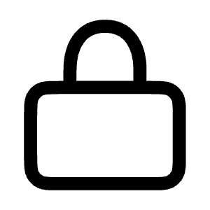 Lock Icon from Mynaui Line Set