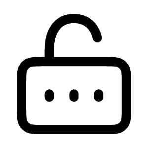Lock Open Password Icon from Mynaui Line Set
