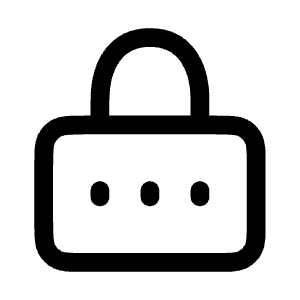 Lock Password Icon from Mynaui Line Set