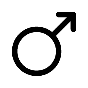Male Icon from Mynaui Line Set
