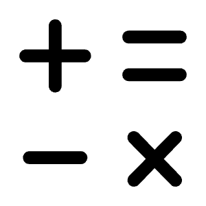 Math Icon from Mynaui Line Set