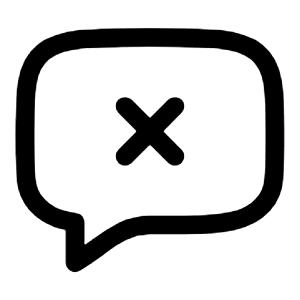 Message X Icon from Mynaui Line Set