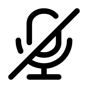 Microphone Slash Icon from Mynaui Line Set