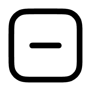 Minus Square Icon from Mynaui Line Set