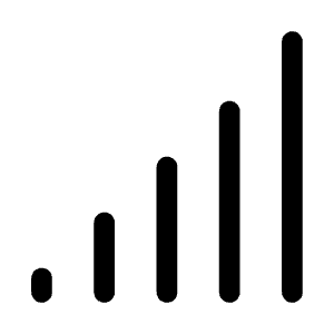 Mobile Signal Five Icon from Mynaui Line Set