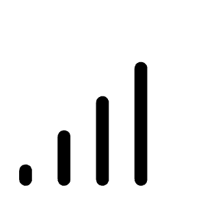 Mobile Signal Four Icon from Mynaui Line Set