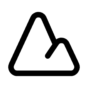 Mountain Icon from Mynaui Line Set