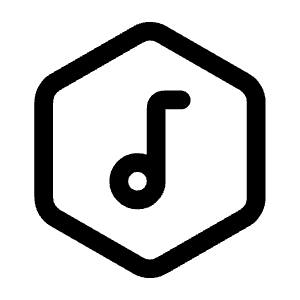 Music Hexagon Icon from Mynaui Line Set