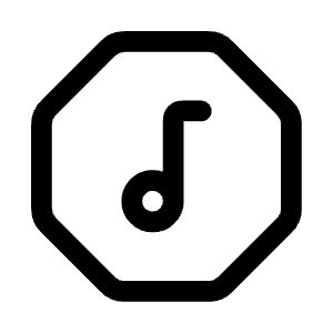 Music Octagon Icon from Mynaui Line Set