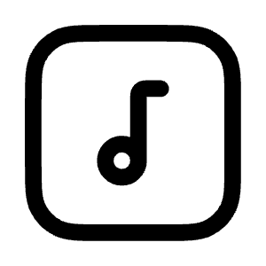 Music Square Icon from Mynaui Line Set