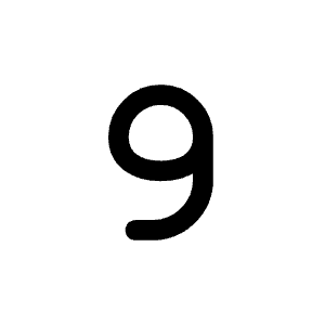Nine Icon from Mynaui Line Set