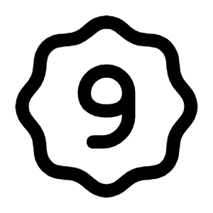 Nine Waves Icon from Mynaui Line Set