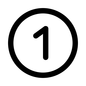 One Circle Icon from Mynaui Line Set