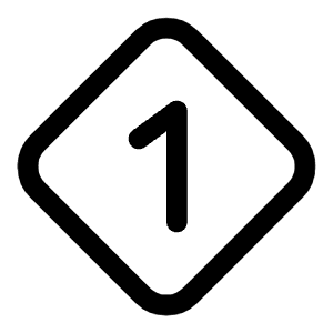 One Diamond Icon from Mynaui Line Set