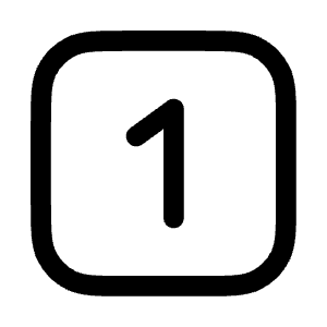One Square Icon from Mynaui Line Set