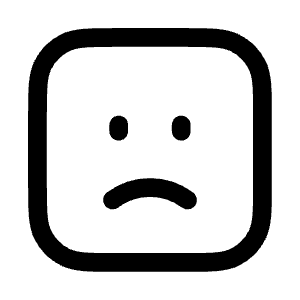 Sad Square Icon from Mynaui Line Set