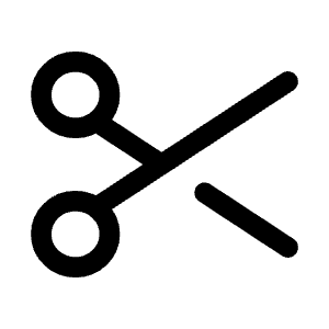 Scissors Icon from Mynaui Line Set