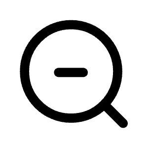 Search Minus Icon from Mynaui Line Set