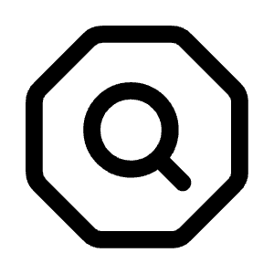 Search Octagon Icon from Mynaui Line Set