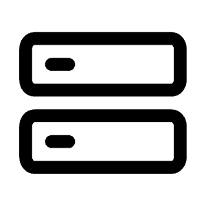 Servers Icon from Mynaui Line Set