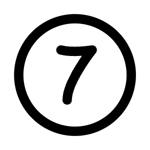 Seven Circle Icon from Mynaui Line Set