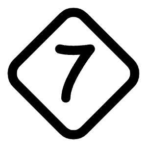 Seven Diamond Icon from Mynaui Line Set