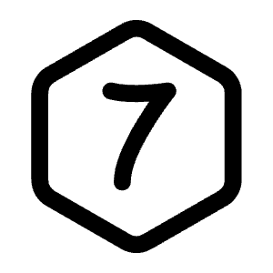 Seven Hexagon Icon from Mynaui Line Set