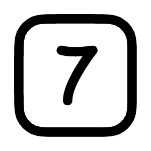Seven Square Icon from Mynaui Line Set