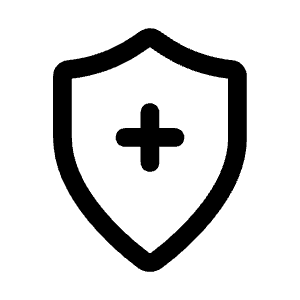 Shield Plus Icon from Mynaui Line Set