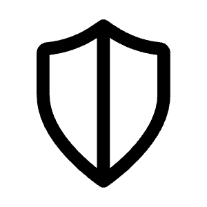 Shield Two Icon from Mynaui Line Set