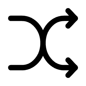 Shuffle Alt Icon from Mynaui Line Set