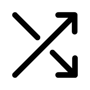 Shuffle Icon from Mynaui Line Set