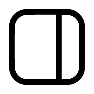 Sidebar Alt Icon from Mynaui Line Set