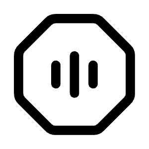 Signal Octagon Icon from Mynaui Line Set