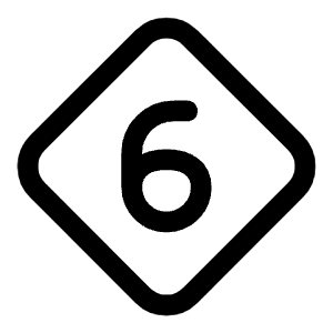 Six Diamond Icon from Mynaui Line Set