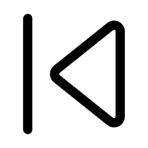 Skip Back Icon from Mynaui Line Set
